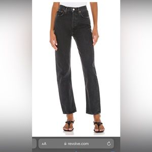 AGOLDE 90's Pinch Waist in Black Tea Size 26 NWOT